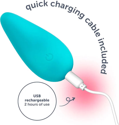 Premium Waterproof Silicone Mini Personal Massager - 10 Vibration Modes, USB Rechargeable