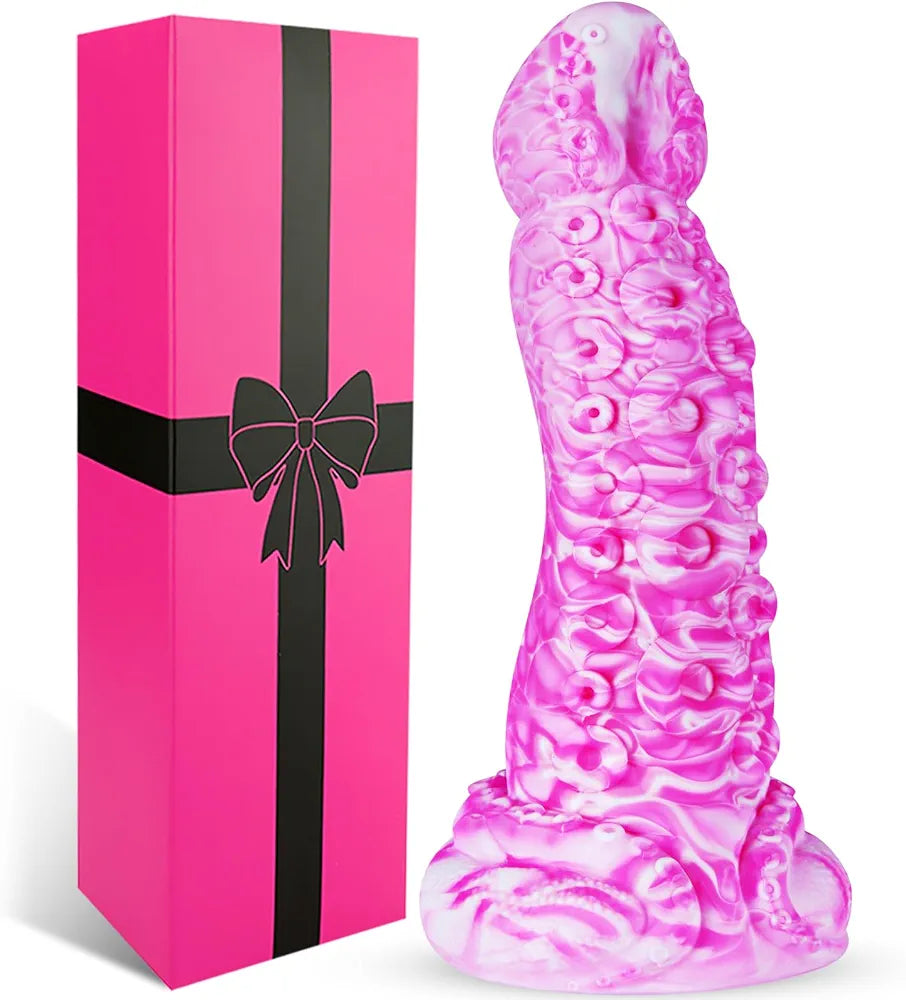 10-Inch Realistic Silicone Octopus Tentacle Dildo with Suction Cup - Extra Large Thick Monster Dragon Design for G-Spot and Prostate Stimulation
