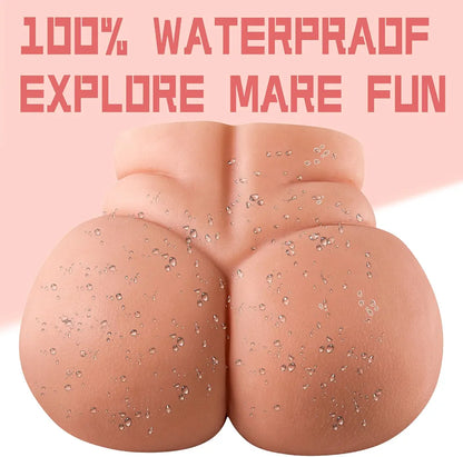 Lifelike 2.43lbs Compact Dual-Entry Male Masturbator with Realistic Soft Texture
