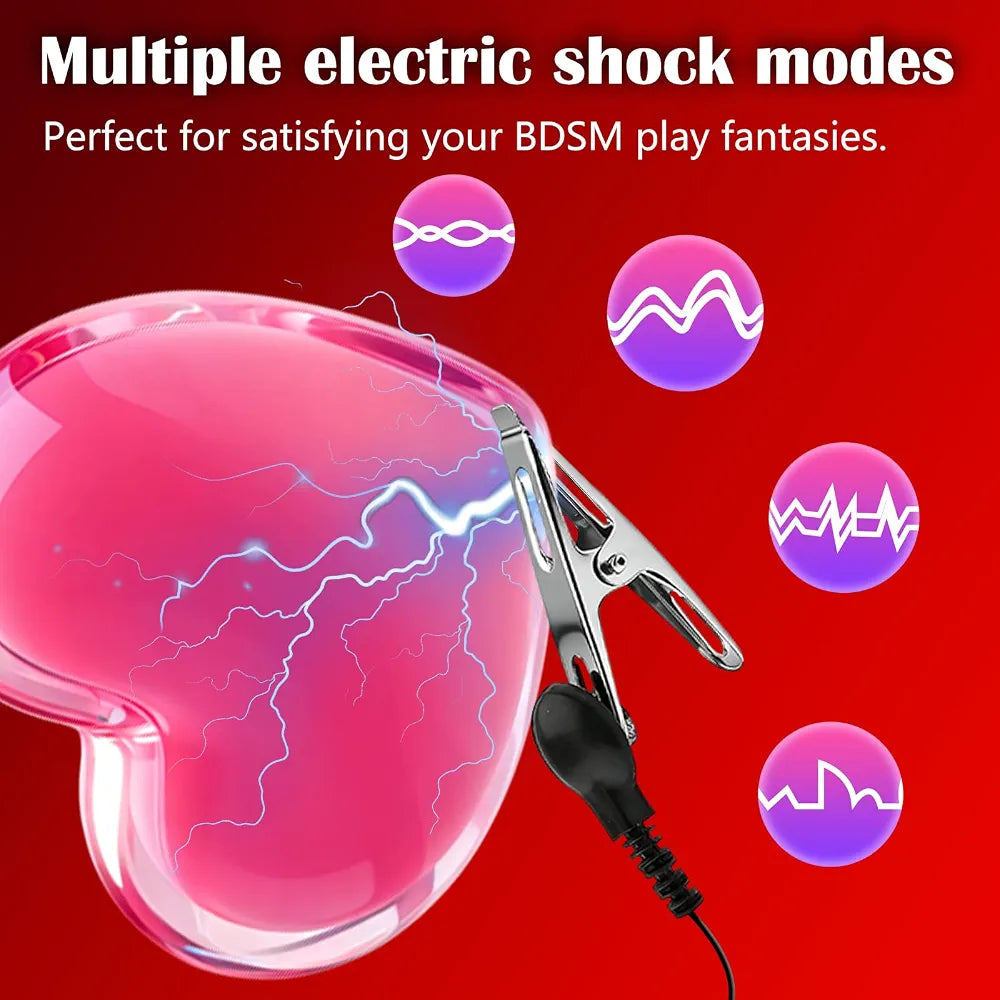 Advanced Electro-Stimulation Clitoral and Nipple Clamp Set with Adjustable Intensity