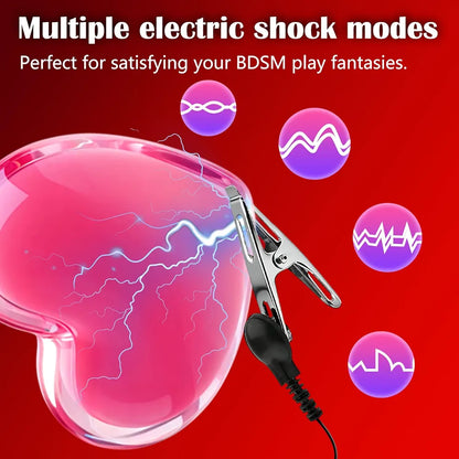 Advanced Electro-Stimulation Clitoral and Nipple Clamp Set for BDSM Sensory Play