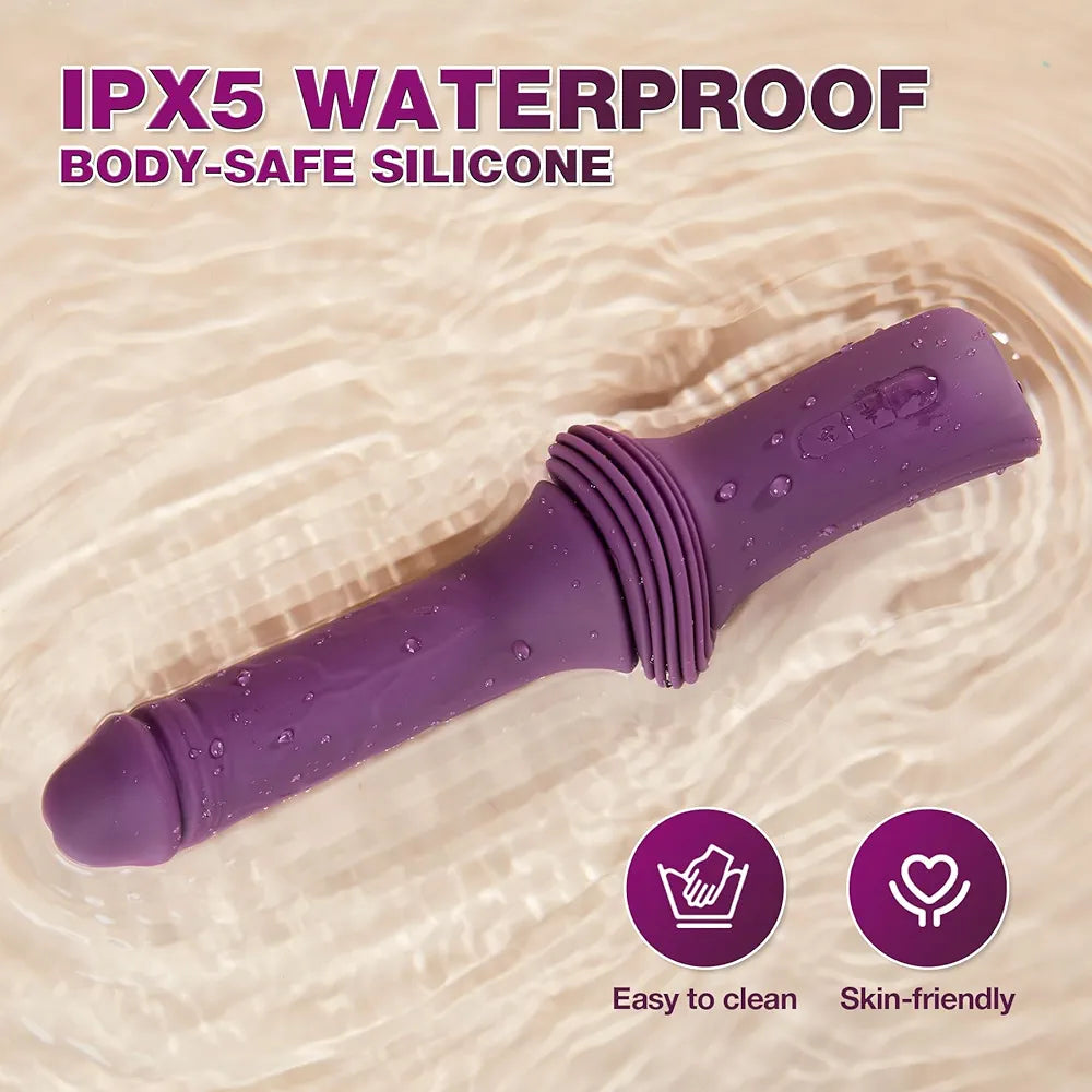 12.85-Inch Realistic Thrusting & Heating Dildo Vibrator with 10 Vibration Modes and Suction Cup
