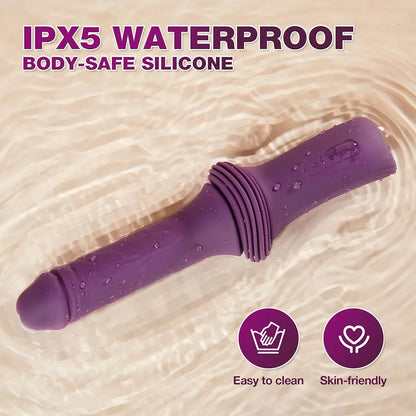 12.85-Inch Realistic Thrusting & Heating Dildo Vibrator with 10 Vibration Modes and Suction Cup