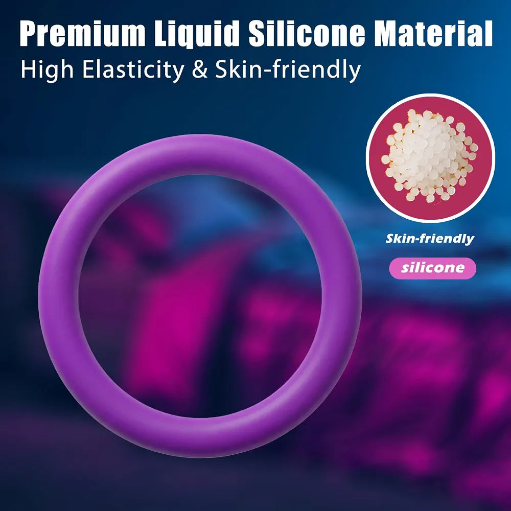 4-Piece Stretchy Silicone Cock Ring Set for Enhanced Erection and Stamina