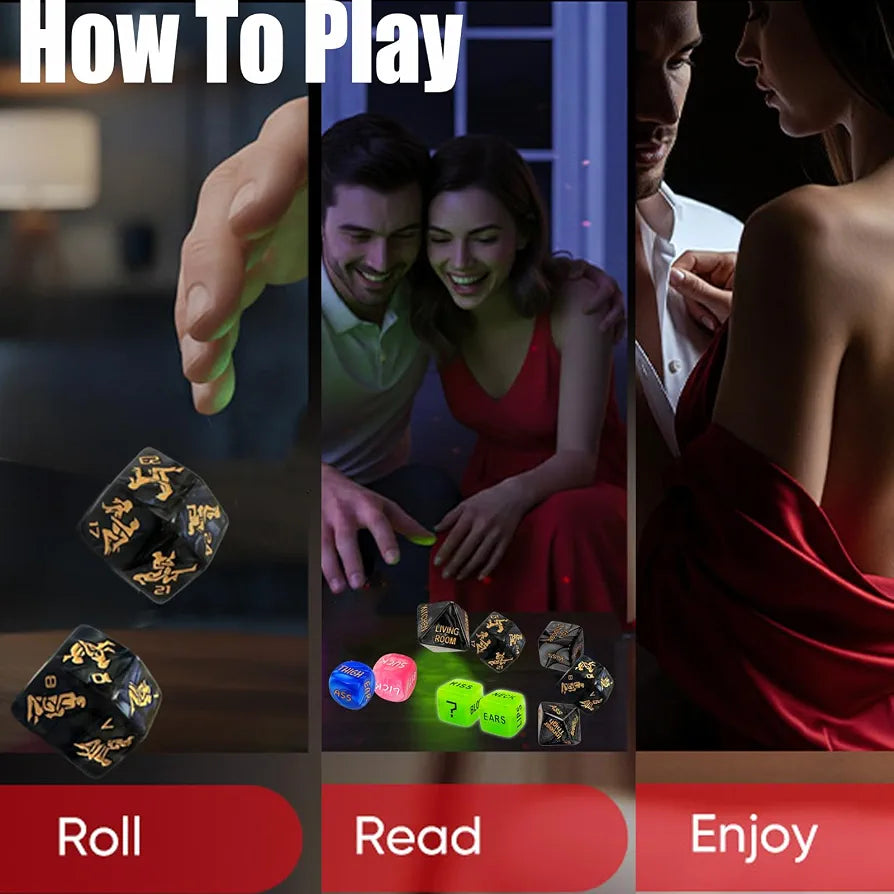 Romantic Adult Dice Game for Couples: Intimate Foreplay and Date Night Activity