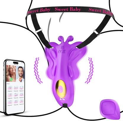 Discreet Wearable Thong Vibrator with App & Remote Control - 9 Vibration Modes