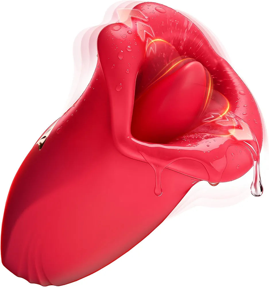 Rose-Shaped Clitoral Stimulator with 20 Vibration and Licking Modes