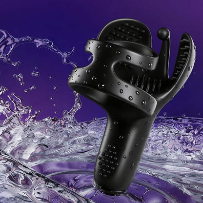 Premium App-Controlled Silicone Vibrating Cock Ring with Dual Stimulation