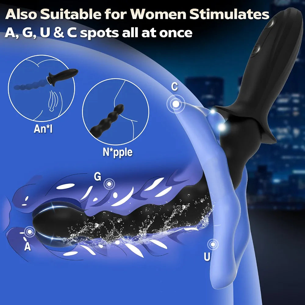 Premium 4-Piece Silicone Anal Training Kit: Vibrating Beads and Butt Plug Set with 10 Stimulation Modes