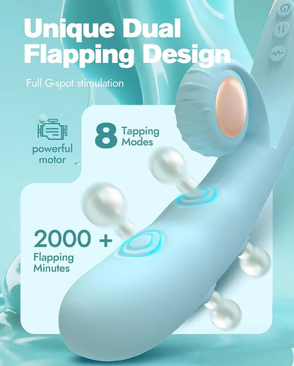 Dual-Action Rabbit Vibrator with 8 Flapping Modes and 8 G-Spot Stimulation Settings for Couples