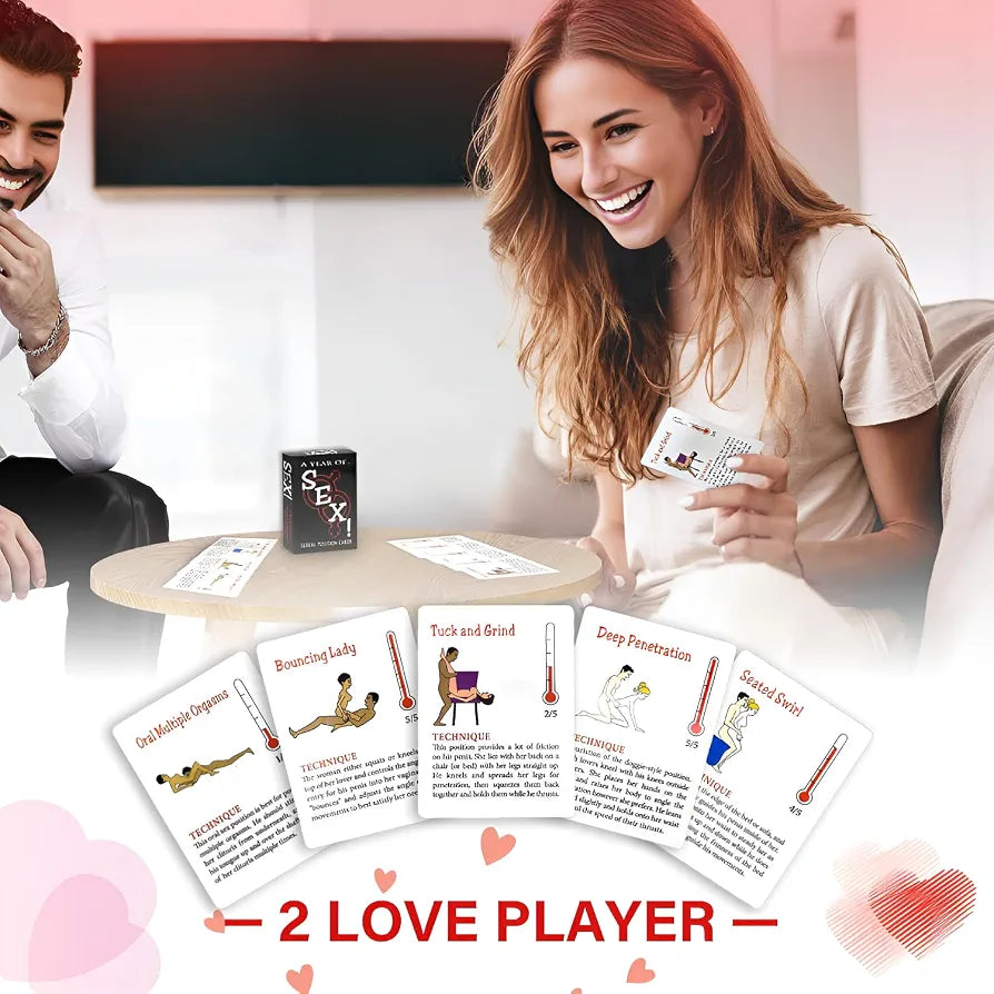 Intimate Couples Card Game: Kama Sutra Inspired Bedroom Activity Deck for Date Night
