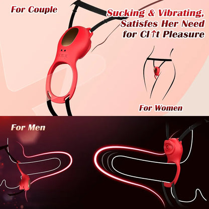 App-Controlled Wearable Clitoral Suction Vibrator and Remote Couples Stimulator