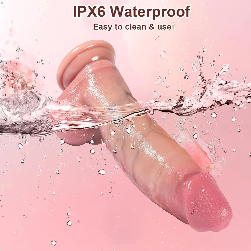 Realistic Heated Thrusting & Vibrating G-Spot Dildo with Remote and Suction Cup Base