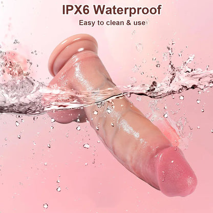 Realistic Heated Thrusting & Vibrating G-Spot Dildo with Remote and Suction Cup Base