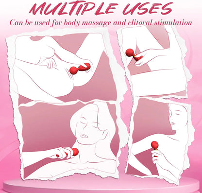 10-Mode Waterproof Mini Wand Massager for Clitoral Stimulation