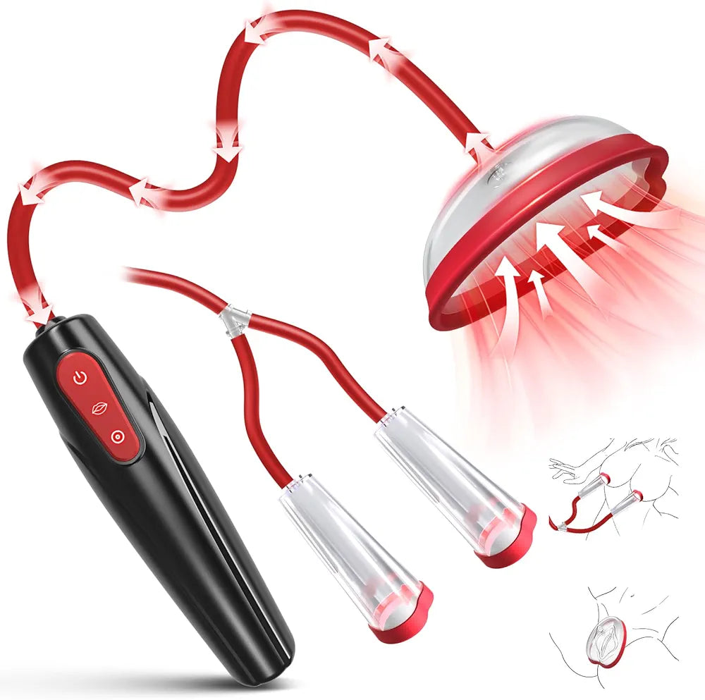 Electric Vacuum Clitoral and Nipple Stimulator with 7 Vibration Modes and 3 Suction Intensities