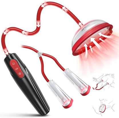 Electric Vacuum Clitoral and Nipple Stimulator with 7 Vibration Modes and 3 Suction Intensities