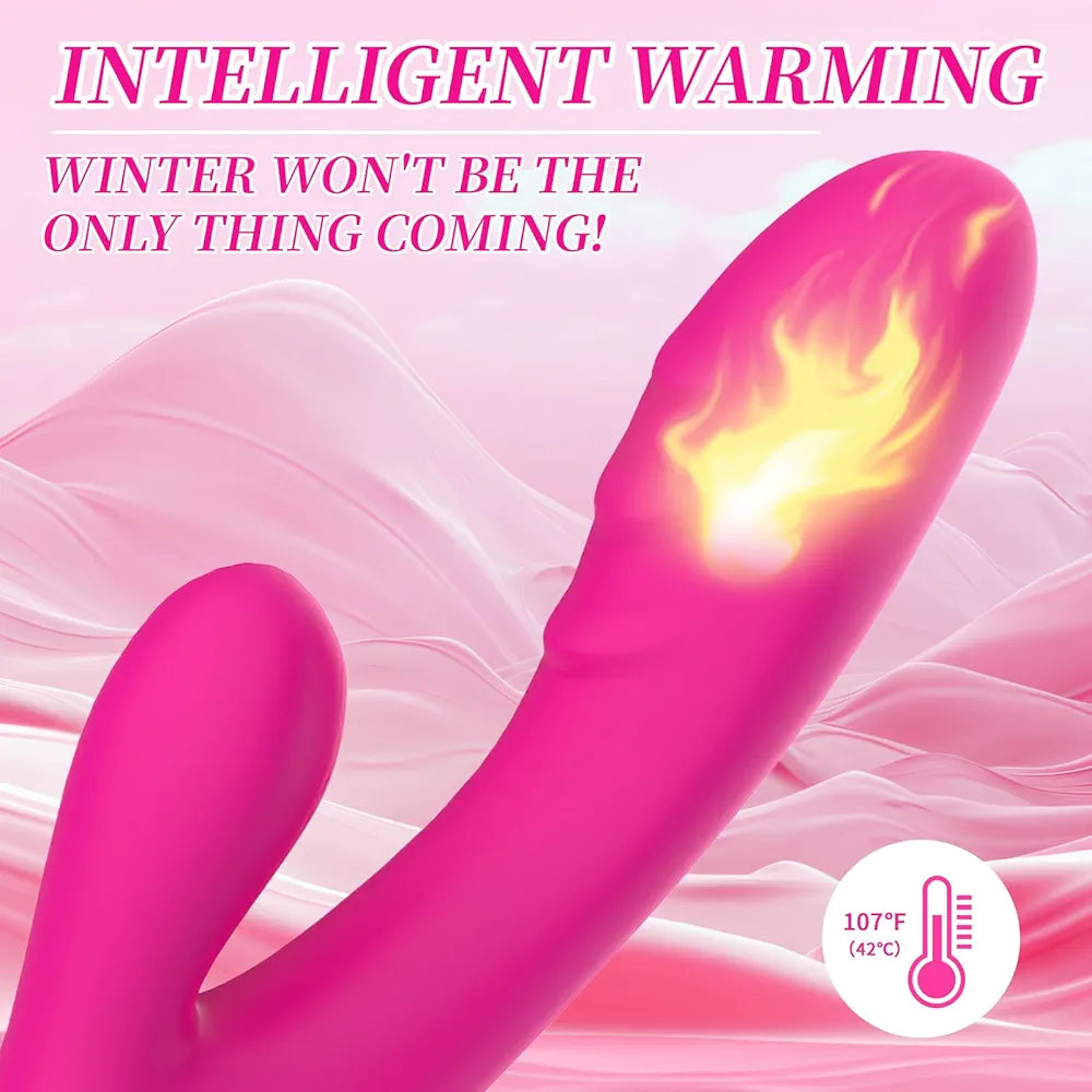Dual-Motor Heated Wand Massager with 9 Vibration Modes for Targeted Clitoral and G-Spot Stimulation