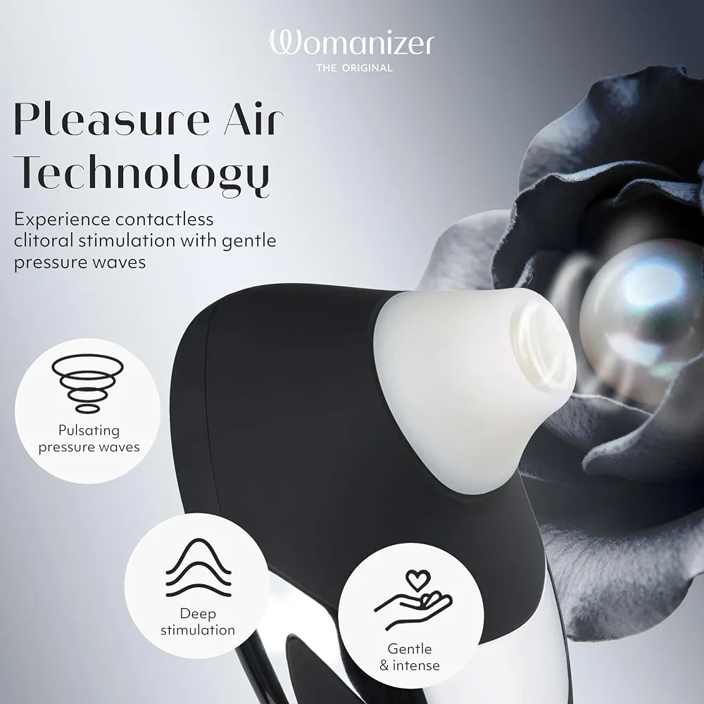 Womanizer W500 Premium Clitoral Suction Vibrator - 12 Intensity Levels, Waterproof Personal Massager