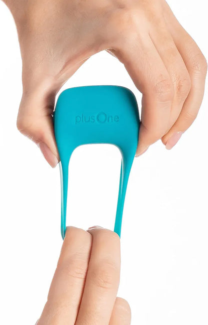 plusOne Rechargeable Silicone Vibrating Ring - 10 Vibration Modes, Waterproof Couples Massager