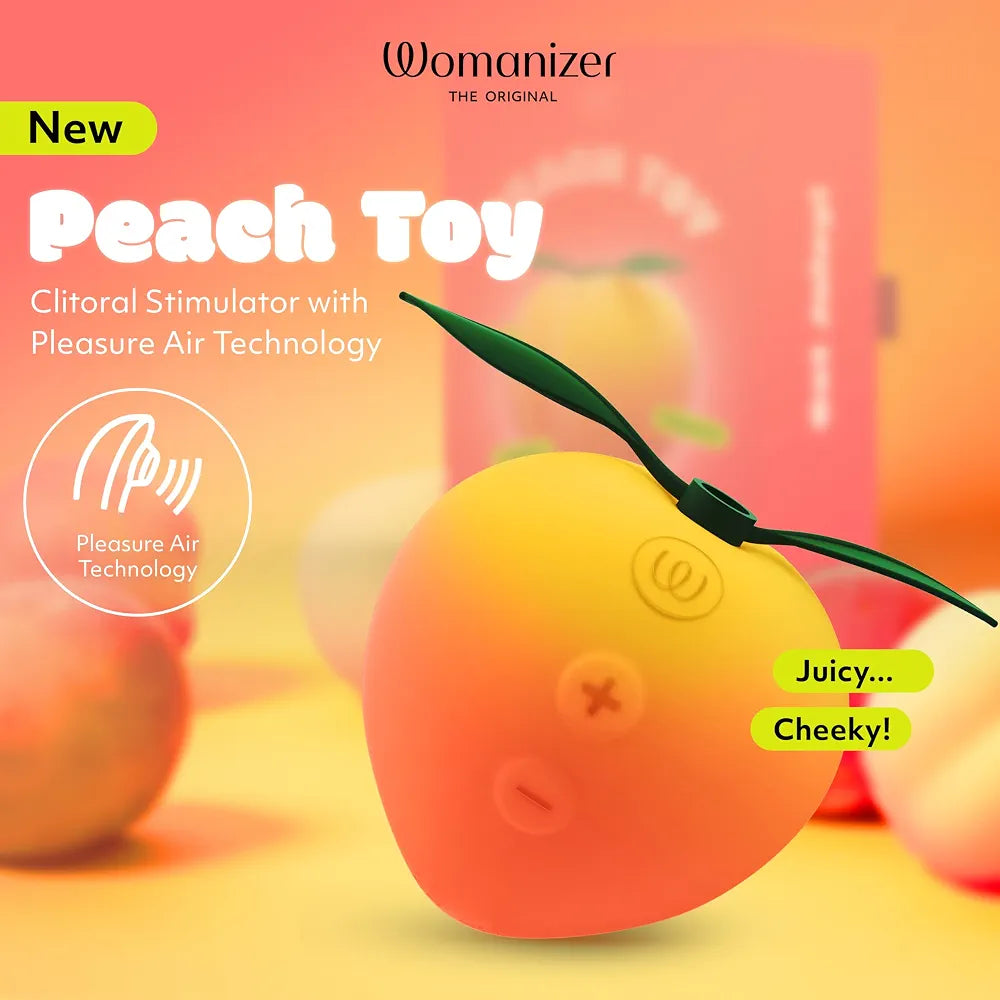 Womanizer Peach Rechargeable Silicone Clitoral Suction Stimulator