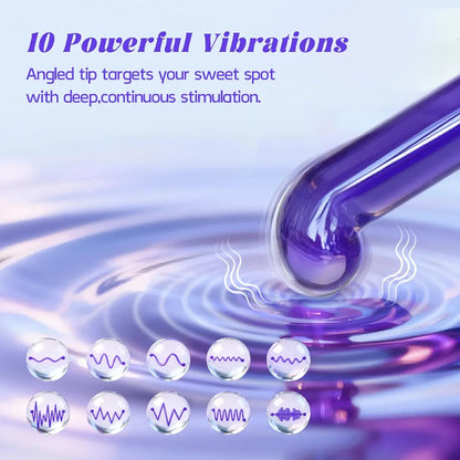 Premium 10-Speed Mini Wand Vibrator for Targeted Clitoral and G-Spot Stimulation