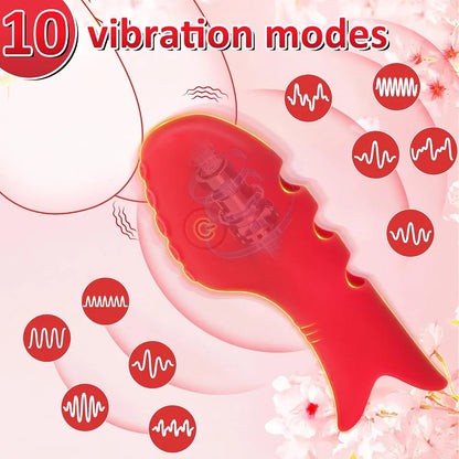 FOXWAND Discreet Mini Finger Vibrator - 10-Mode G-Spot & Clitoral Stimulator for Women