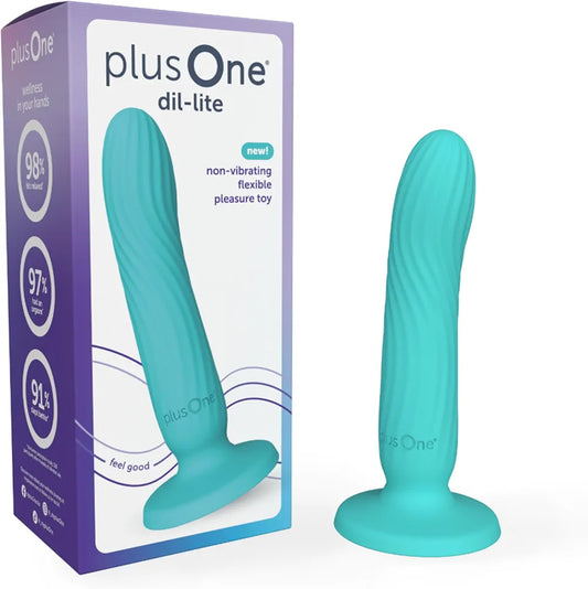 plusOne Dil-lite Internal Stimulator - Ergonomic Flexible Non-Vibrating Silicone Dildo