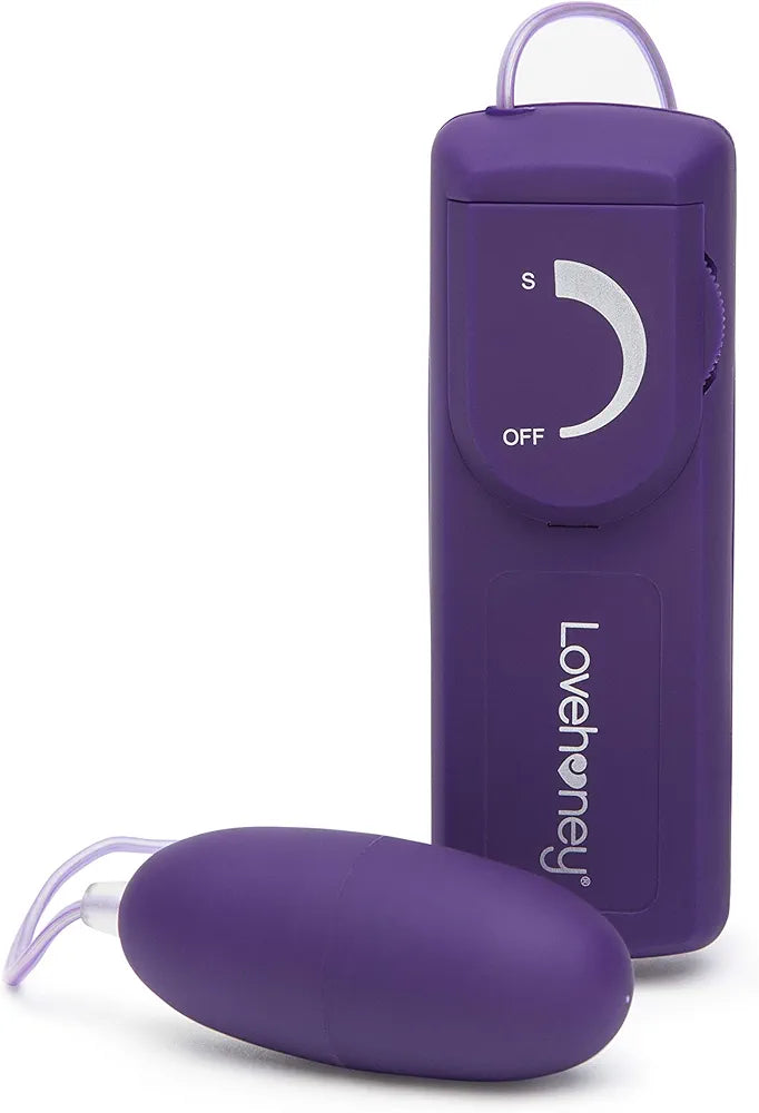 Lovehoney Wickedly Powerful 2.5-Inch Multispeed Vibrating Egg with 31-Inch Wired Remote - Purple