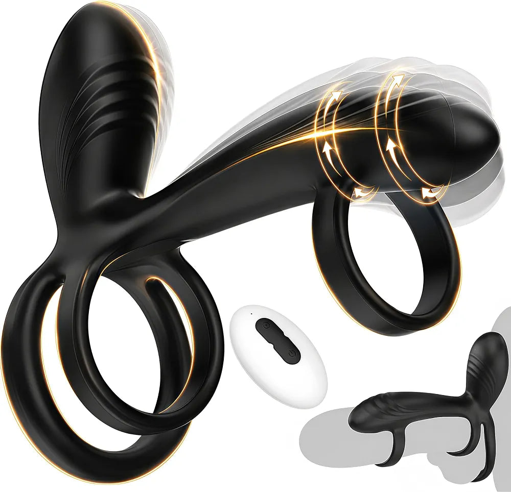 Ultimate 360-Degree Twisting Vibrating Penis Ring with 10 Modes for Couples
