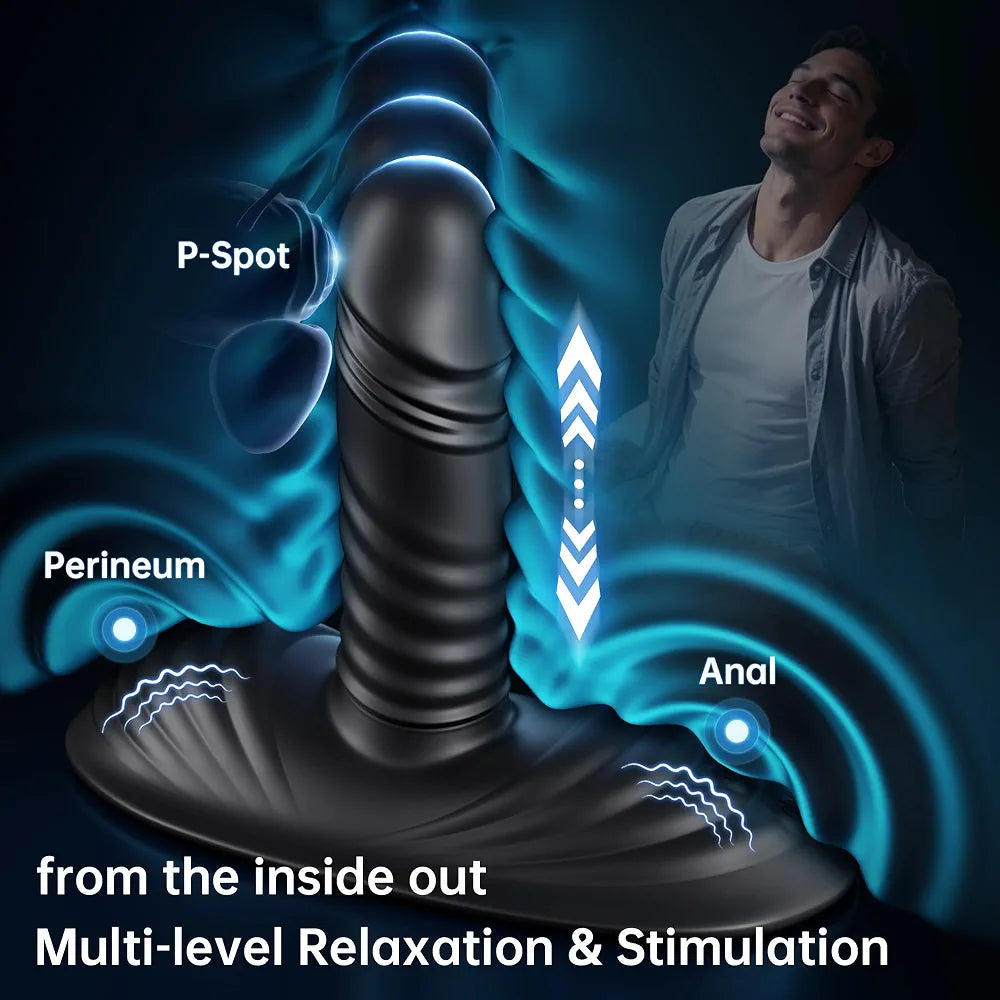 BEISAR Smart App-Controlled Prostate Massager and Thrusting Anal Vibrator with 9 Vibration Modes