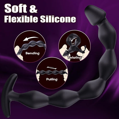 Premium Silicone Anal Bead Trainer and Prostate Massager Set for Couples