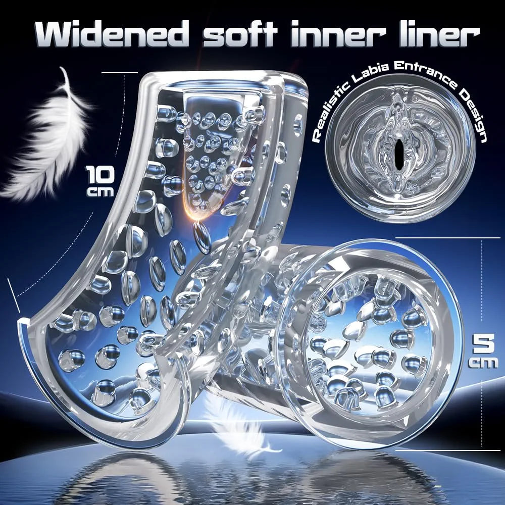 Automatic Rotating & Suction Male Masturbator Cup with LED Display and Textured Sleeve