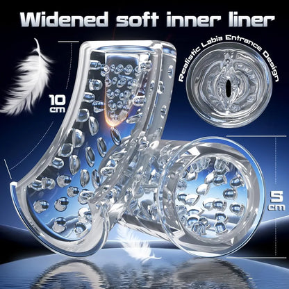 Automatic Rotating & Suction Male Masturbator Cup with LED Display and Textured Sleeve