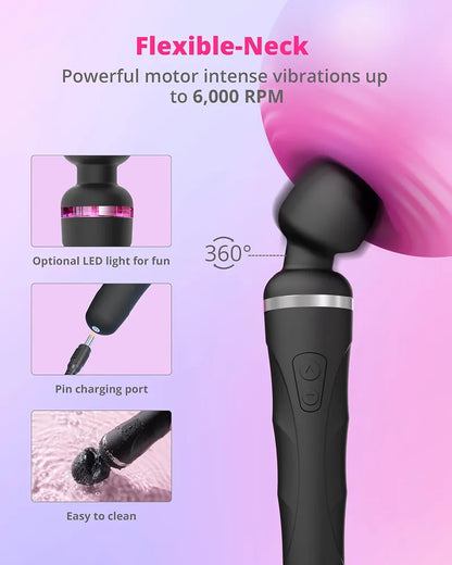 LOVENSE Domi 2 Dual-Head Rotating Wand Massager with Remote Control