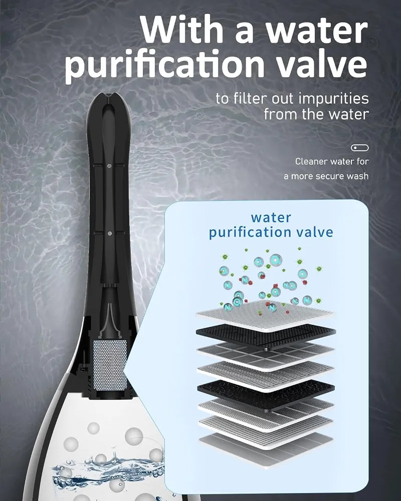 Reusable 7-Spout Anti-Backflow Enema Bulb and Shower Attachment for Colon Cleansing and Personal Hygiene