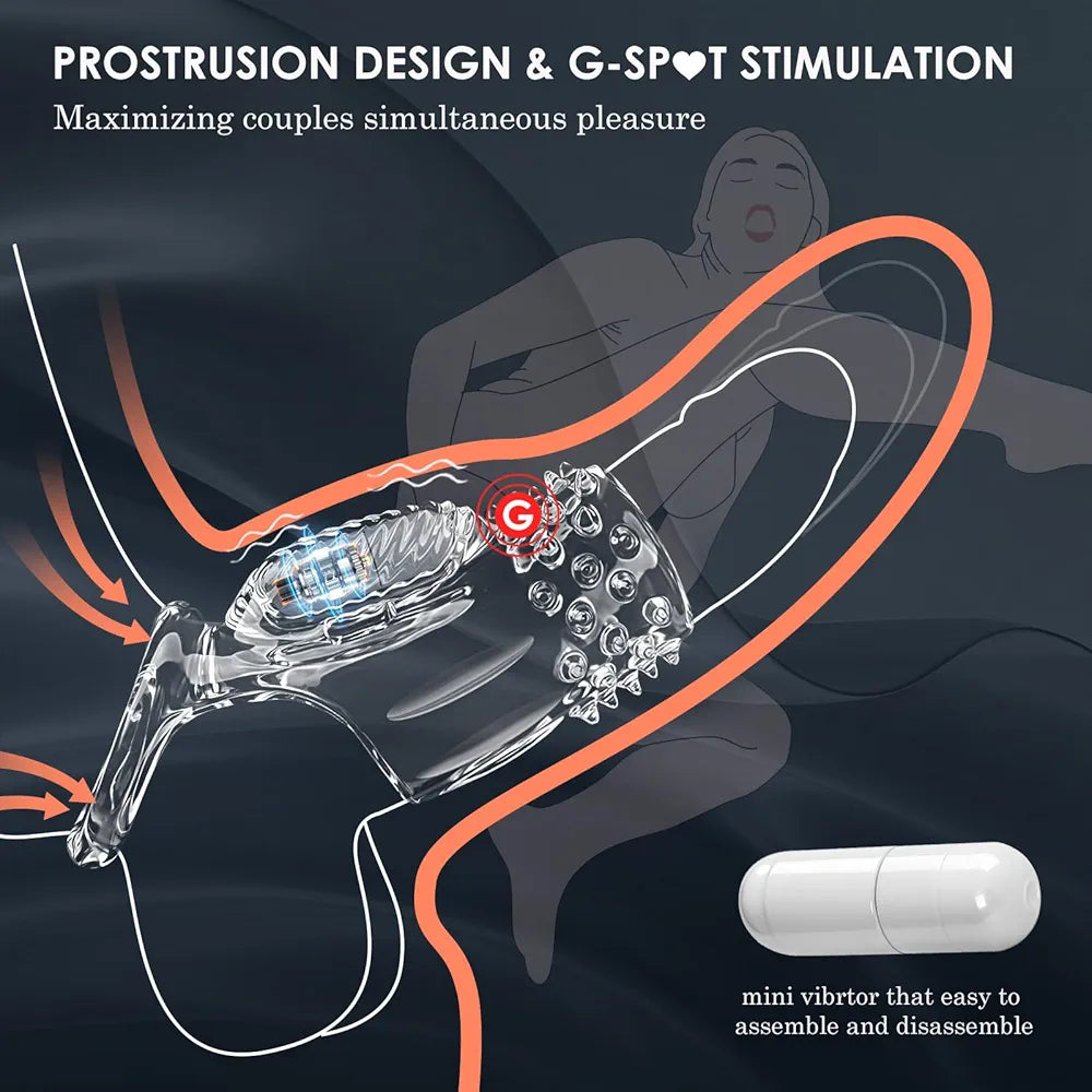 Dual-Pack Vibrating Cock Ring and Penis Sleeve Set for Couples