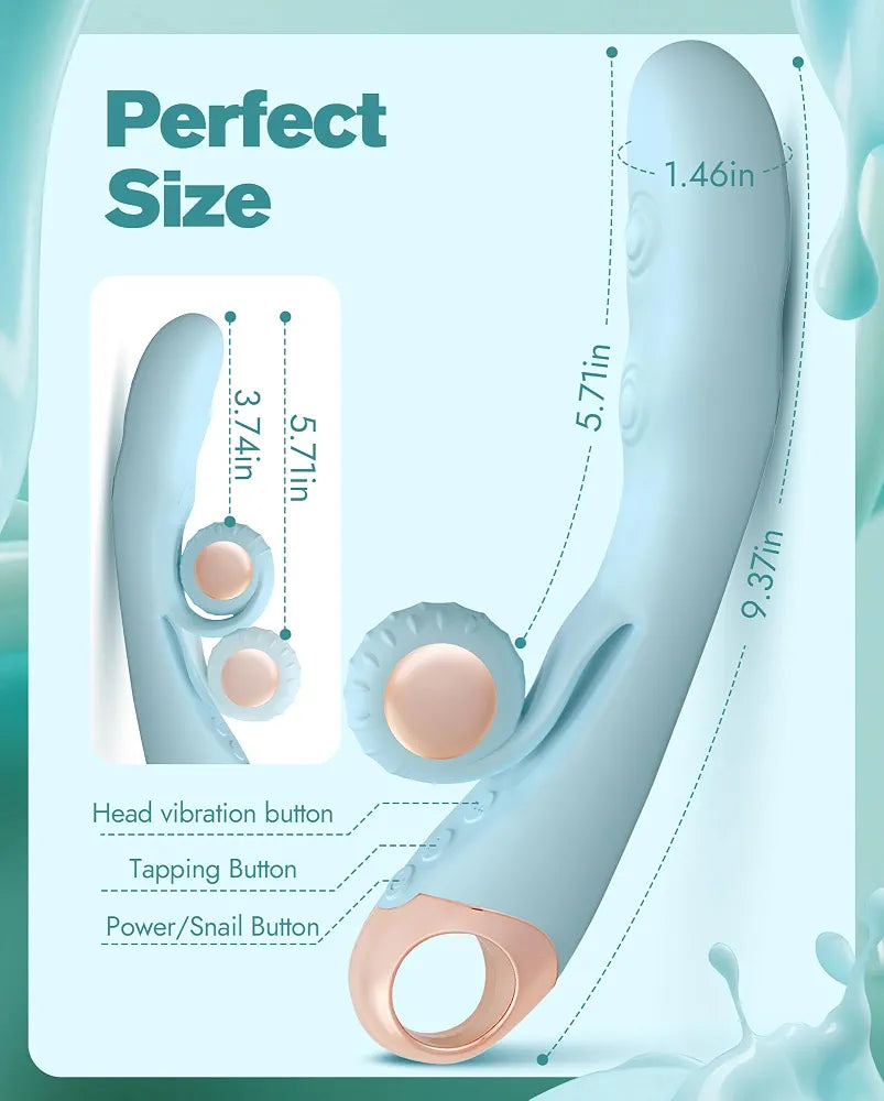 Dual-Action Rabbit Vibrator with 8 Flapping Modes and 8 G-Spot Stimulation Settings for Couples