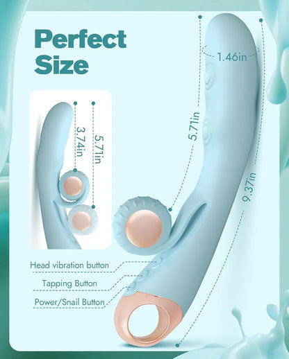 Dual-Action Rabbit Vibrator with 8 Flapping Modes and 8 G-Spot Stimulation Settings for Couples
