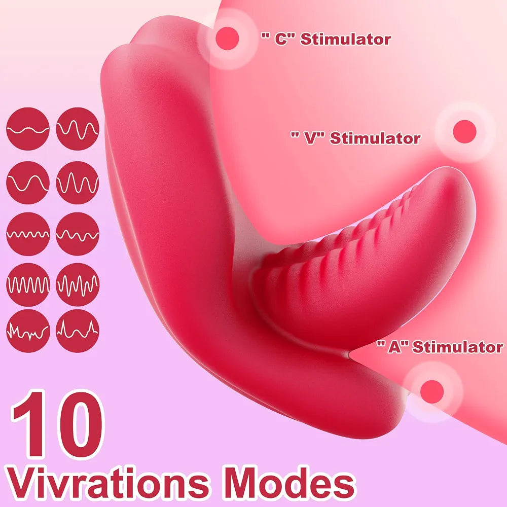 Dual-Motor App-Controlled Wearable Panty Vibrator with 10 Modes for Clitoral and G-Spot Stimulation