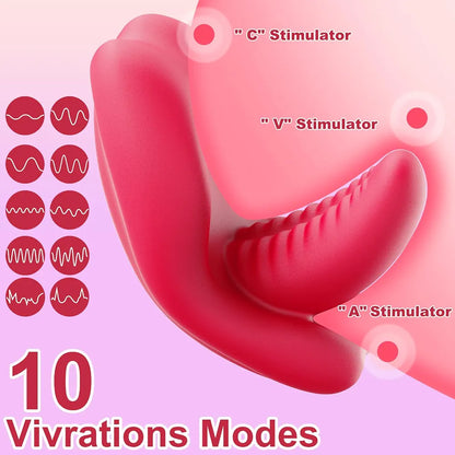 Dual-Motor App-Controlled Wearable Panty Vibrator with 10 Modes for Clitoral and G-Spot Stimulation