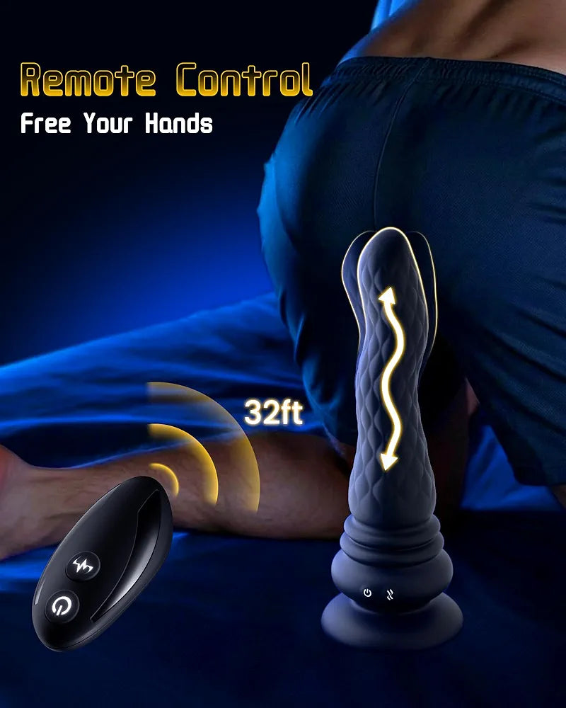 Beisar 3-in-1 Remote Controlled Prostate and P-Spot Massager with 9 Vibration Modes