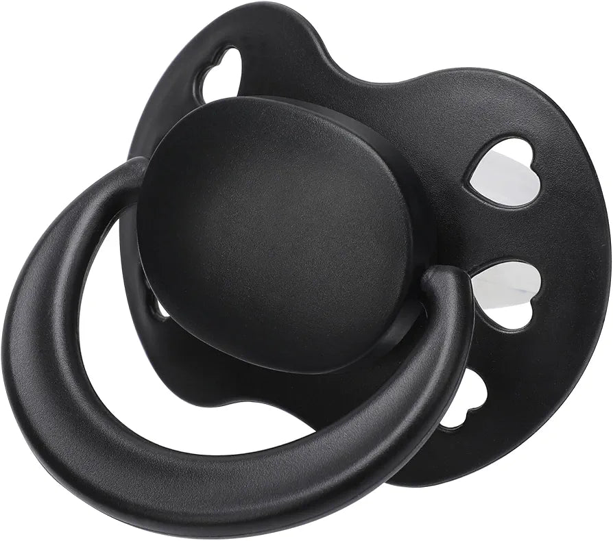 Large Silicone Adult Pacifier for Anxiety Relief - Heart-Vent Shield Binky for Sleep and Stress Management