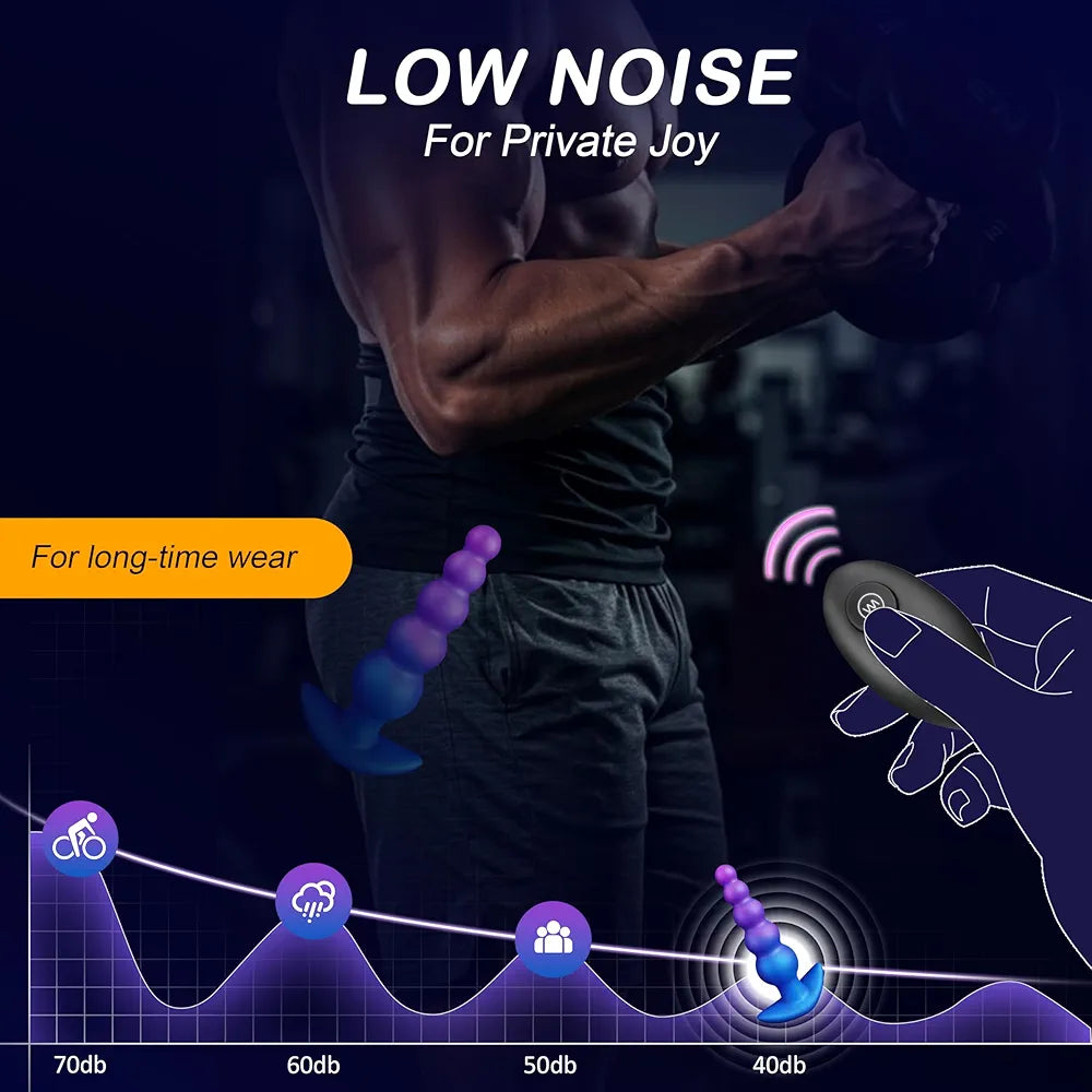 10-Mode Silicone Vibrating Anal Beads and Prostate Massager
