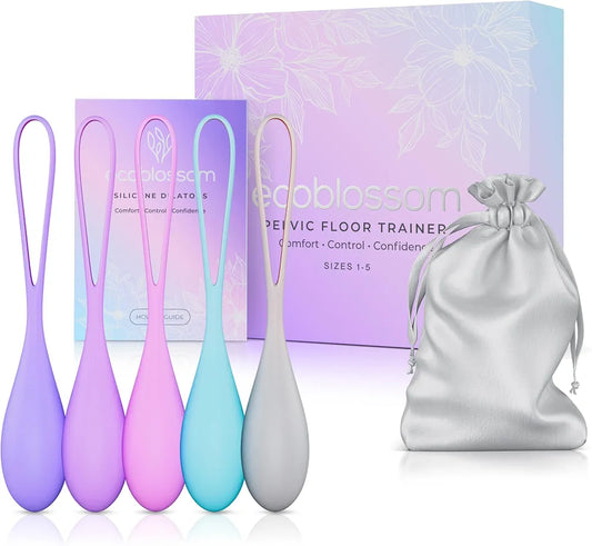 Ecoblossom Premium Silicone Training Set - BPA-Free Flexible Self-Feeding Utensils