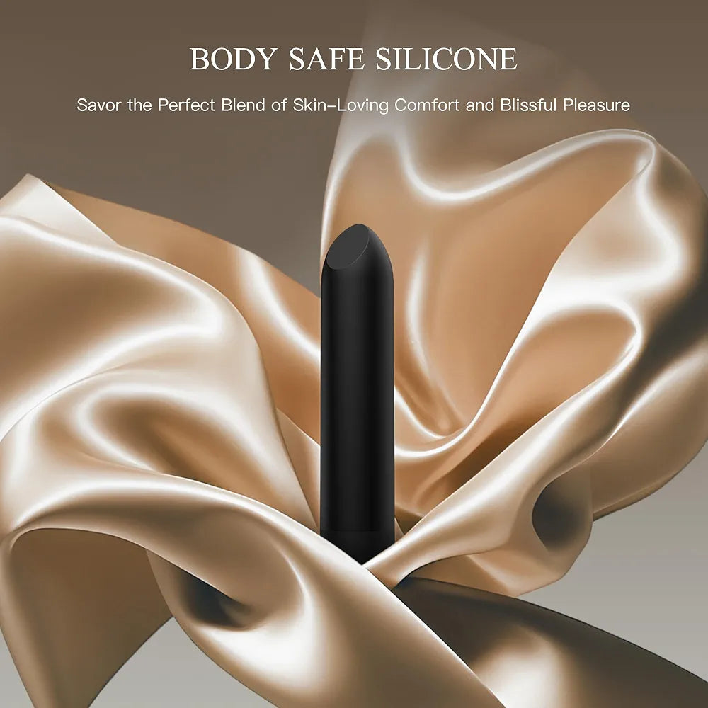 Rechargeable Angled Tip Bullet Vibrator with 10 Modes for Targeted Clitoral and G-Spot Stimulation