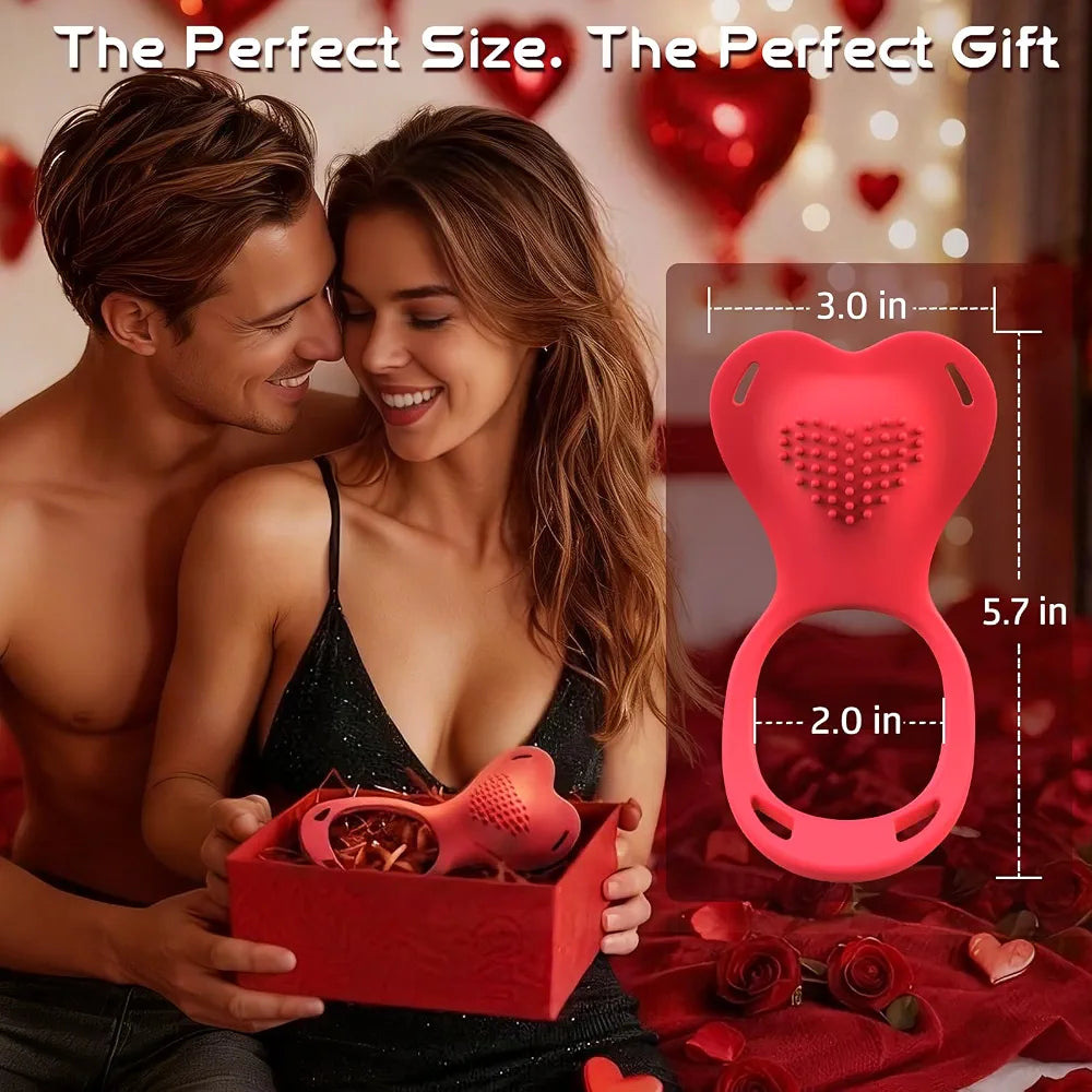 Heart-Shaped Remote-Controlled Wearable Panty Vibrator for Couples