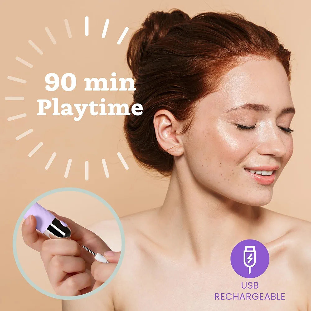 Oliver James Mini Bullet Vibrator - 10-Mode Waterproof Silicone Pocket Massager for Women
