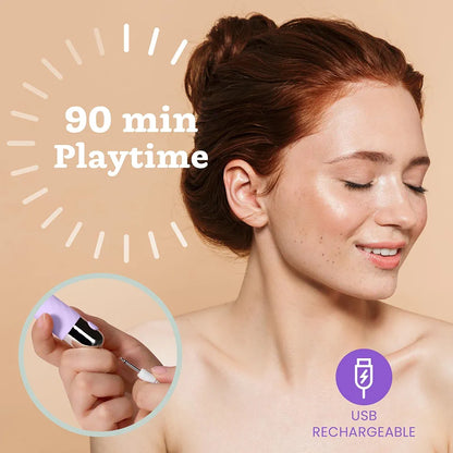 Oliver James Mini Bullet Vibrator - 10-Mode Waterproof Silicone Pocket Massager for Women