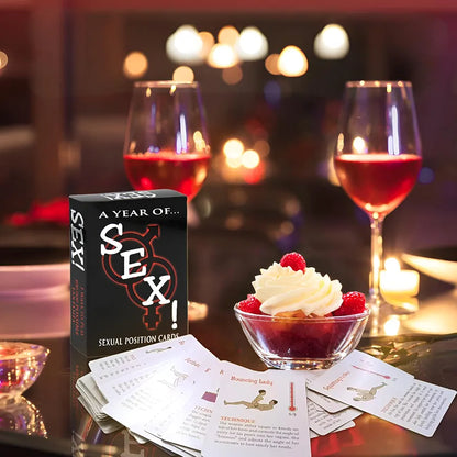 Intimate Couples Card Game: Kama Sutra Inspired Bedroom Activity Deck for Date Night